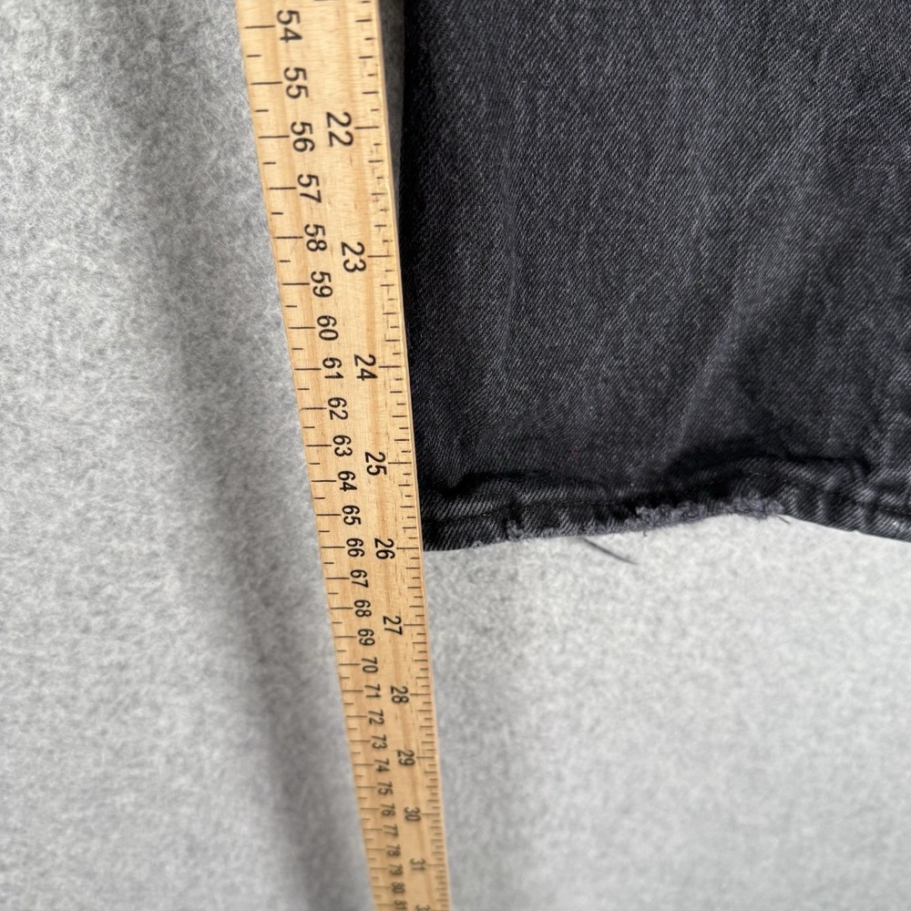 Abercrombie & Fitch 90s straight mid rise jeans womens 26 short black denim pant - Picture 6 of 8